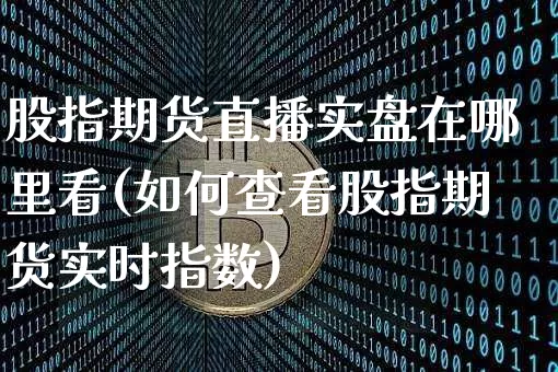 股指期货直播实盘在哪里看(如何查看股指期货实时指数)_https://www.lclxwz.com_广期所_第1张