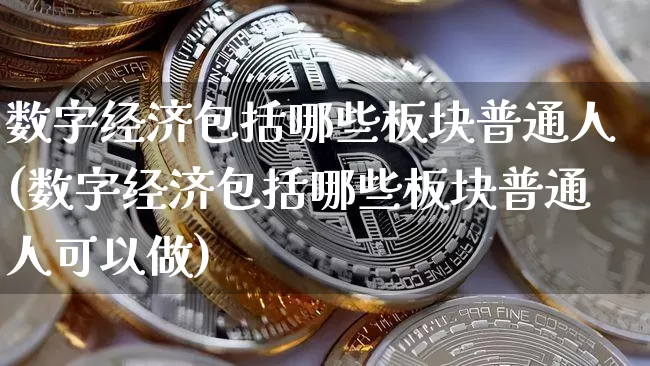 数字经济包括哪些板块普通人(数字经济包括哪些板块普通人可以做)_https://www.lclxwz.com_郑商所_第1张