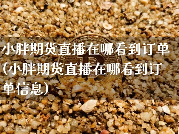 小胖期货直播在哪看到订单(小胖期货直播在哪看到订单信息)_https://www.lclxwz.com_上期能源_第1张