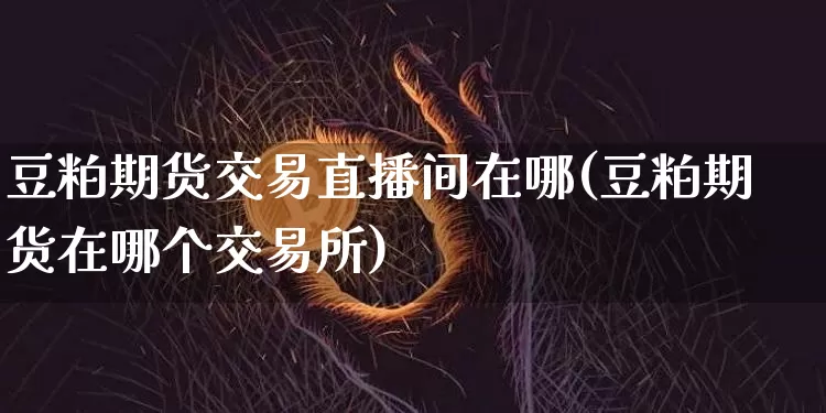 豆粕期货交易直播间在哪(豆粕期货在哪个交易所)_https://www.lclxwz.com_上期能源_第1张