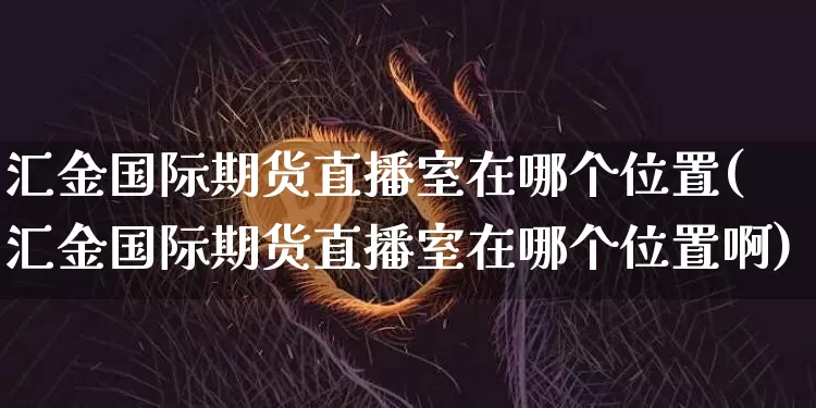 汇金国际期货直播室在哪个位置(汇金国际期货直播室在哪个位置啊)_https://www.lclxwz.com_郑商所_第1张