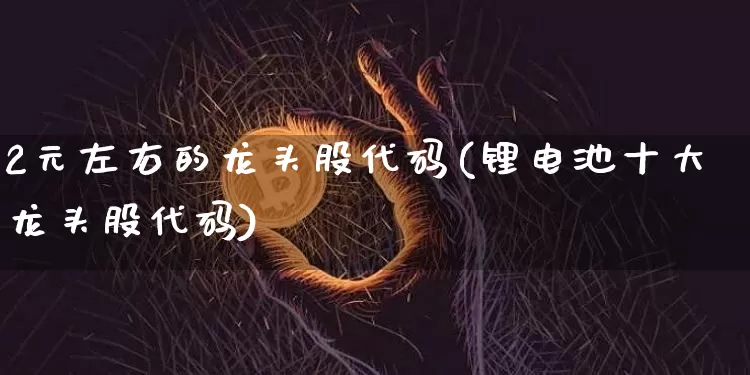 2元左右的龙头股代码(锂电池十大龙头股代码)_郑商所_第1张_财经网 2元左右的龙头股代码(锂电池十大龙头股代码)_https://www.lclxwz.com_郑商所_第1张