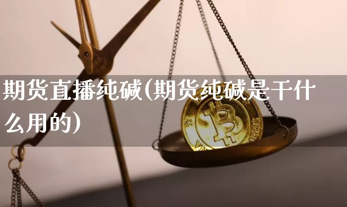 期货直播纯碱(期货纯碱是干什么用的)_https://www.lclxwz.com_郑商所_第1张